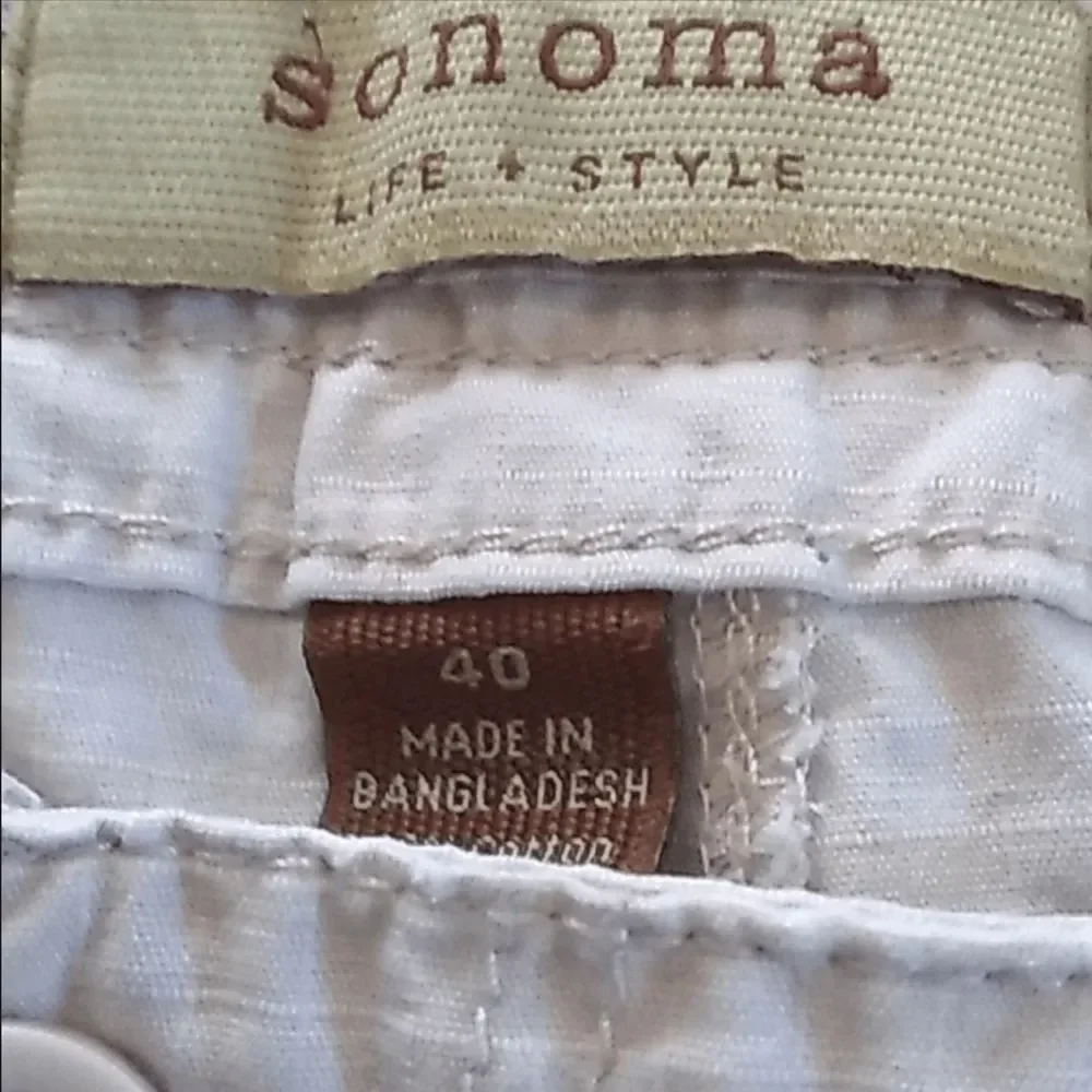 W32 Sonoma White Men's Cargo Shorts with Multi-Pocket Design